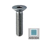 Stainless steel screw, countersunk head M6x40mm